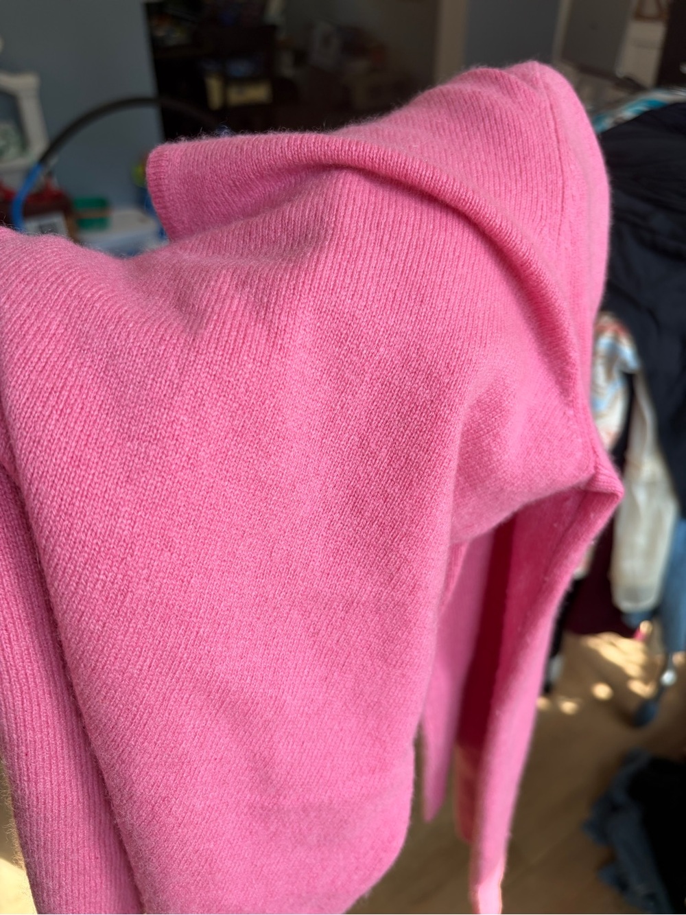 Charter Club Petite 100% Cashmere Pink Collared V Neck Sweater Petite P - Picture 6 of 7